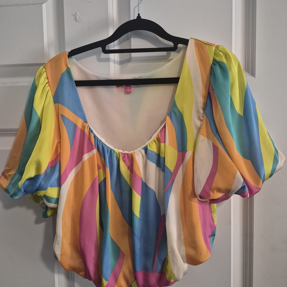 Flying Tomato Colorful Cropped Top Small